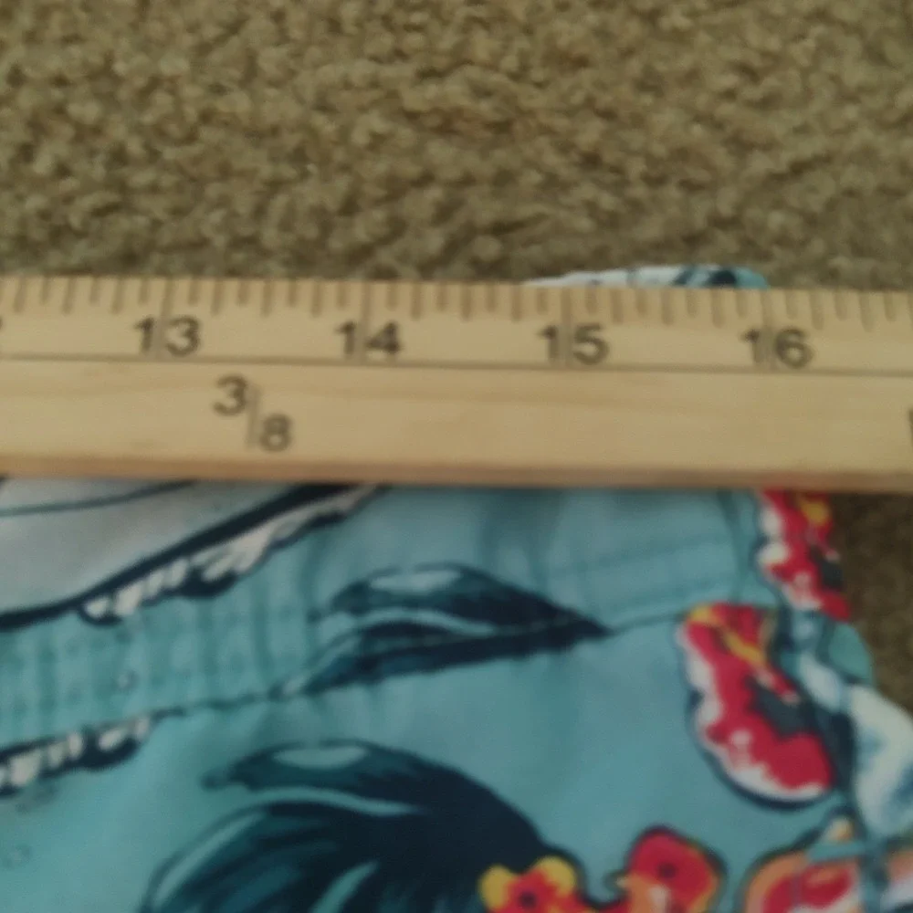 Batman Swim Trunks Mens‎ Medium Teal Blue Excellent Surfing Robin Floral Shorts